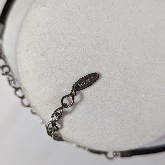 Vintage VCLM Silver & Leather Necklace - Picture 3 of 3